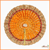 Shaneel Cutdana Lace Work Orange Laddu Poshak